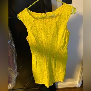 Jcrew yellow eyelet dress